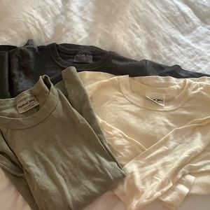 shimmery long sleeve tees!!